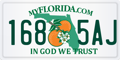 FL license plate 1685AJ