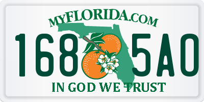 FL license plate 1685AO