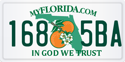FL license plate 1685BA