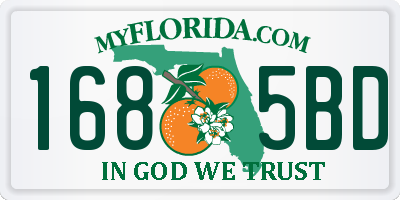 FL license plate 1685BD