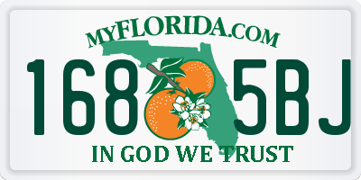 FL license plate 1685BJ