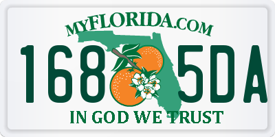 FL license plate 1685DA