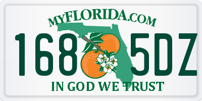 FL license plate 1685DZ