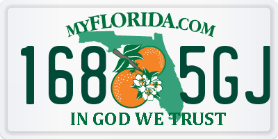 FL license plate 1685GJ