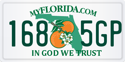 FL license plate 1685GP