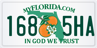 FL license plate 1685HA