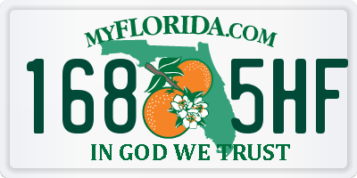 FL license plate 1685HF