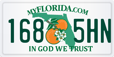 FL license plate 1685HN