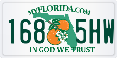 FL license plate 1685HW