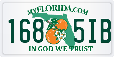 FL license plate 1685IB