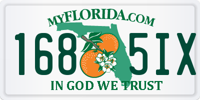 FL license plate 1685IX