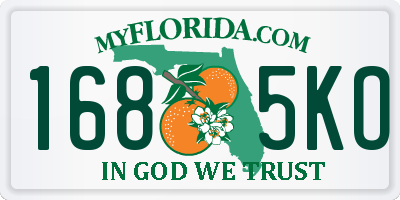 FL license plate 1685KO