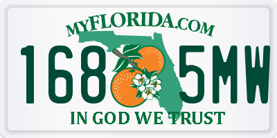 FL license plate 1685MW
