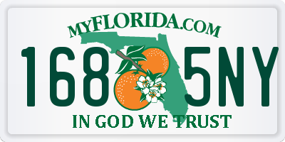 FL license plate 1685NY