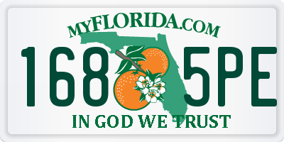 FL license plate 1685PE