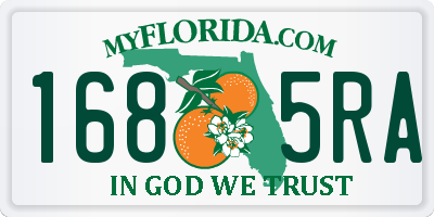 FL license plate 1685RA