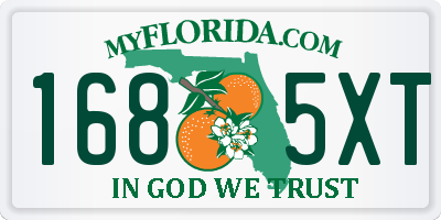 FL license plate 1685XT