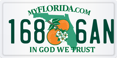 FL license plate 1686AN