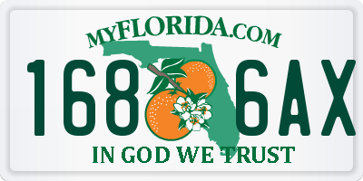 FL license plate 1686AX
