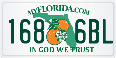 FL license plate 1686BL