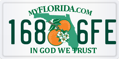 FL license plate 1686FE