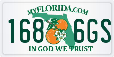 FL license plate 1686GS