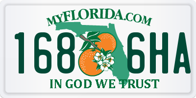 FL license plate 1686HA