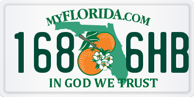 FL license plate 1686HB