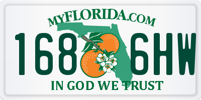 FL license plate 1686HW