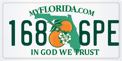 FL license plate 1686PE