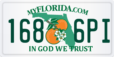 FL license plate 1686PI