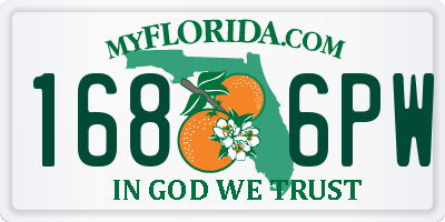 FL license plate 1686PW