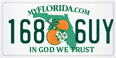FL license plate 1686UY