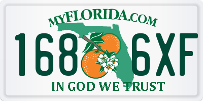 FL license plate 1686XF