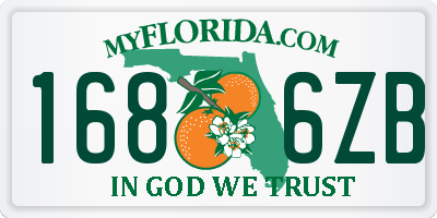 FL license plate 1686ZB