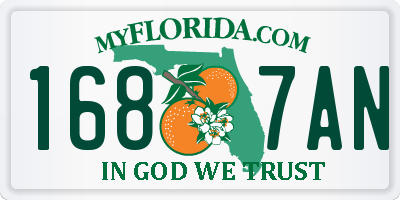FL license plate 1687AN