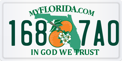 FL license plate 1687AO