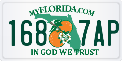 FL license plate 1687AP