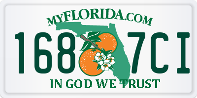 FL license plate 1687CI