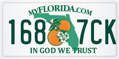 FL license plate 1687CK