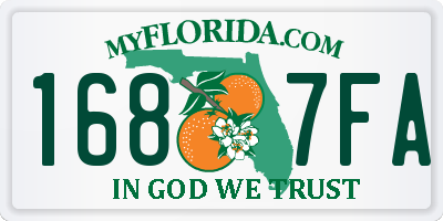 FL license plate 1687FA