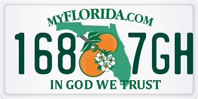 FL license plate 1687GH