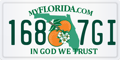 FL license plate 1687GI