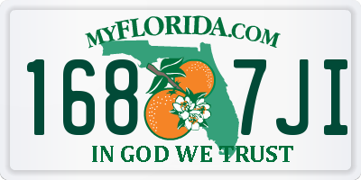 FL license plate 1687JI
