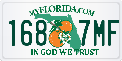 FL license plate 1687MF