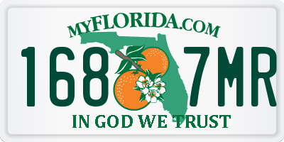 FL license plate 1687MR