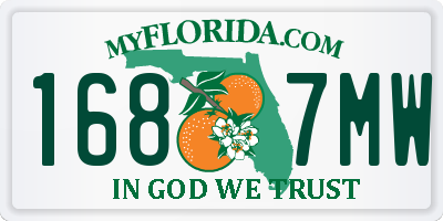 FL license plate 1687MW