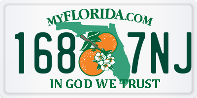 FL license plate 1687NJ