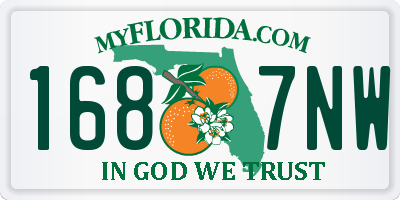 FL license plate 1687NW