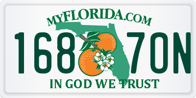 FL license plate 1687ON